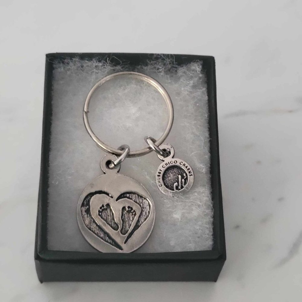 Baby Footprints Keyring